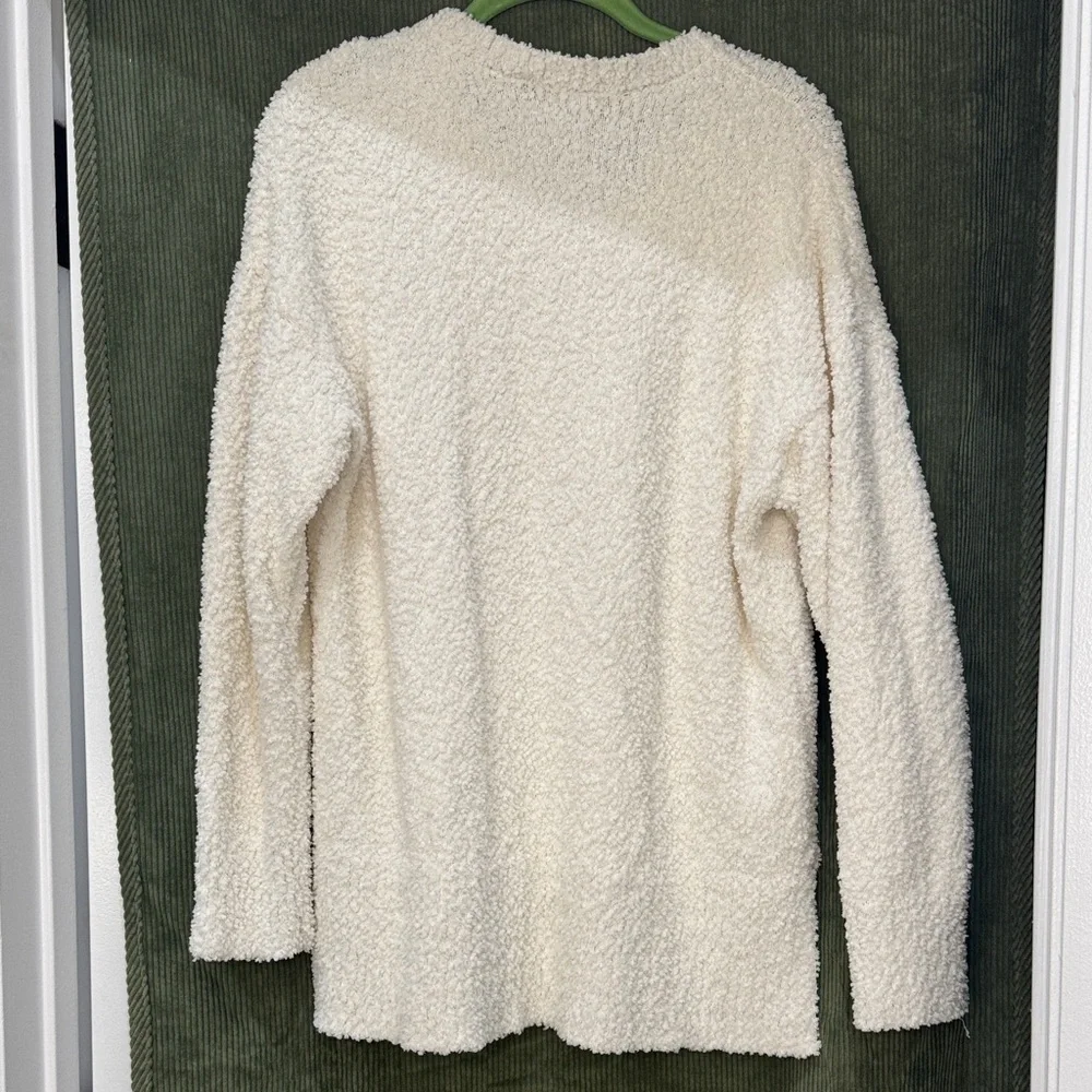 Sanctuary Cream teddy V-Neck Sweater